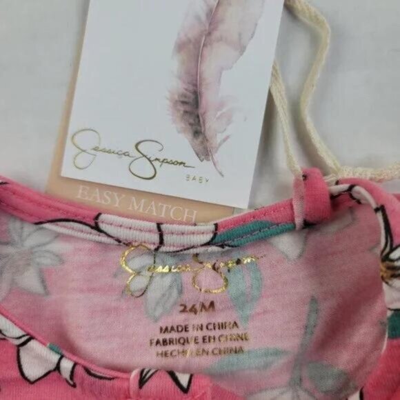 Jessica Simpson Floral Short Sleeve Jumpsuit Size 24M - Picture 5 of 6